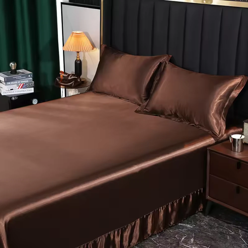 lululinens-Mulberry-Silk-Bed-Sheet-Set-Coffee-1