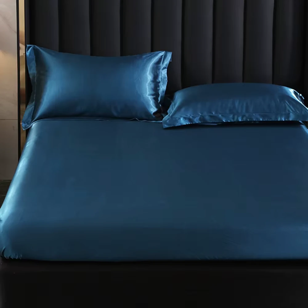lululinens-Mulberry-Silk-Bed-Sheet-Set-Dark-Blue-2