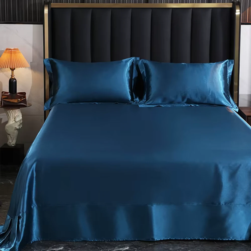 lululinens-Mulberry-Silk-Bed-Sheet-Set-Dark-Blue-3