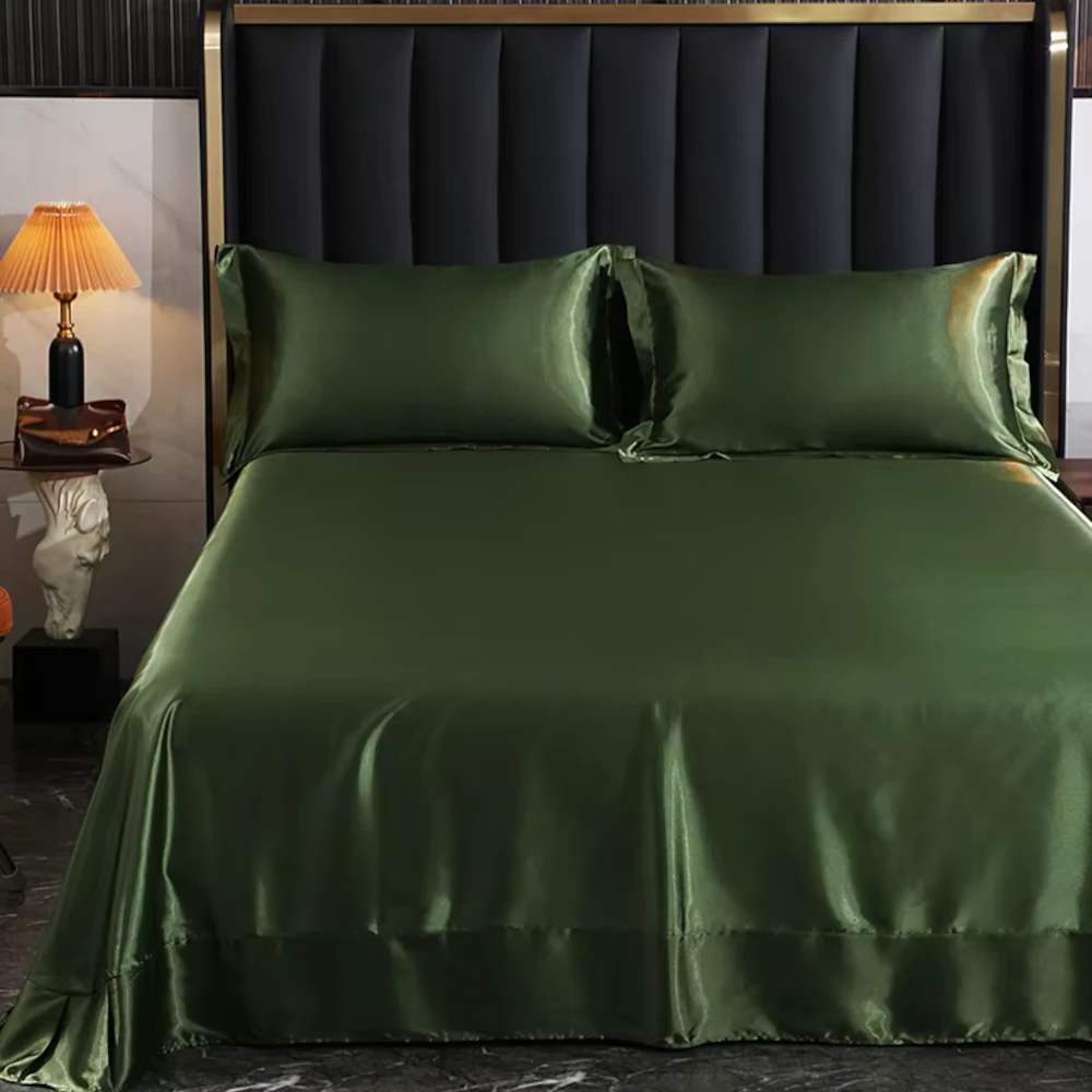 lululinens-Mulberry-Silk-Bed-Sheet-Set-Evergreen-3