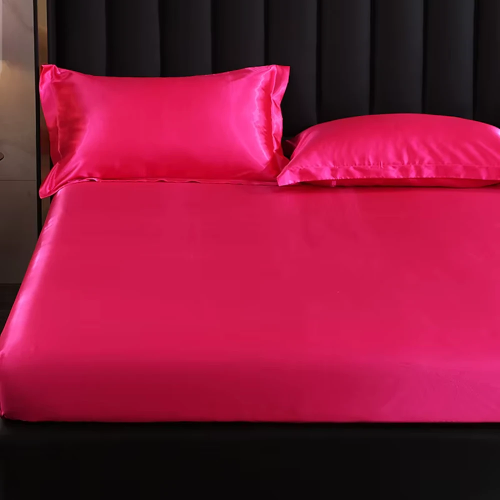lululinens-Mulberry-Silk-Bed-Sheet-Set-Rose-Red-2