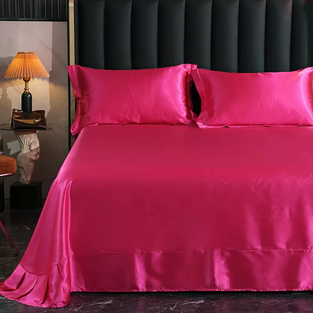lululinens-Mulberry-Silk-Bed-Sheet-Set-Rose-Red-3