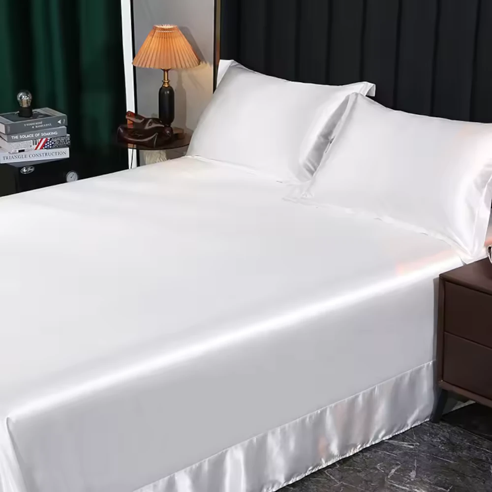 lululinens-Mulberry-Silk-Bed-Sheet-Set-White-1